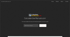 Desktop Screenshot of calculatorusermanuals.com