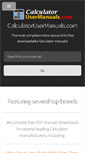 Mobile Screenshot of calculatorusermanuals.com